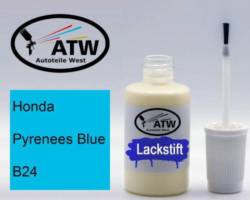 Honda, Pyrenees Blue, B24: 20ml Lackstift, von ATW Autoteile West.